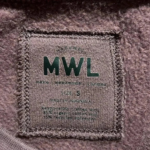 Madewell MWL Betterterry Henley Sweatshirt Size Small - Picture 10 of 11